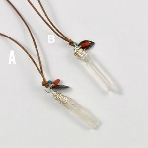 Clear Quartz Crystal Necklace